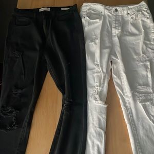 PacSun Black Vintage Icon and White Mom Jean sz 28 like new